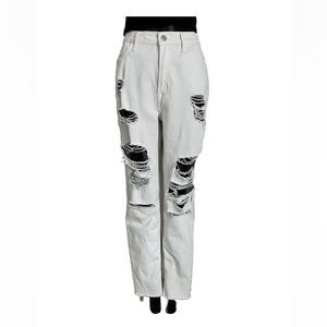 VERVET Los Angeles FLYING MONKEY white DISTRESSED denim JEANS 28 EUC!